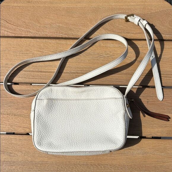 Fossil Gemma Crossbody Camera leather Cream white ivory Crossbody Bag EUC classy - Picture 6 of 11